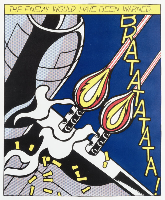Roy Lichtenstein, ‘As I Opened Fire (Triptych)’, 1966, Print, Three offset lithographs in colours on wove paper, Tate Ward Auctions