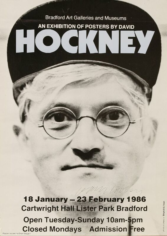 David Hockney, ‘An Exhibition Of Posers By David Hockney (Bradford Art Galleries & Museums)’, 1986, Print, Offset lithographic poster printed in colours, Sworders