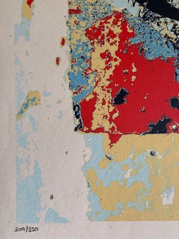 Shepard Fairey, ‘Shepard Fairey Print Enhanced Disintegration (Red) Obey Giant 2019’, 2019, Print, Screenprint on cream Speckle Tone Paper, New Union Gallery