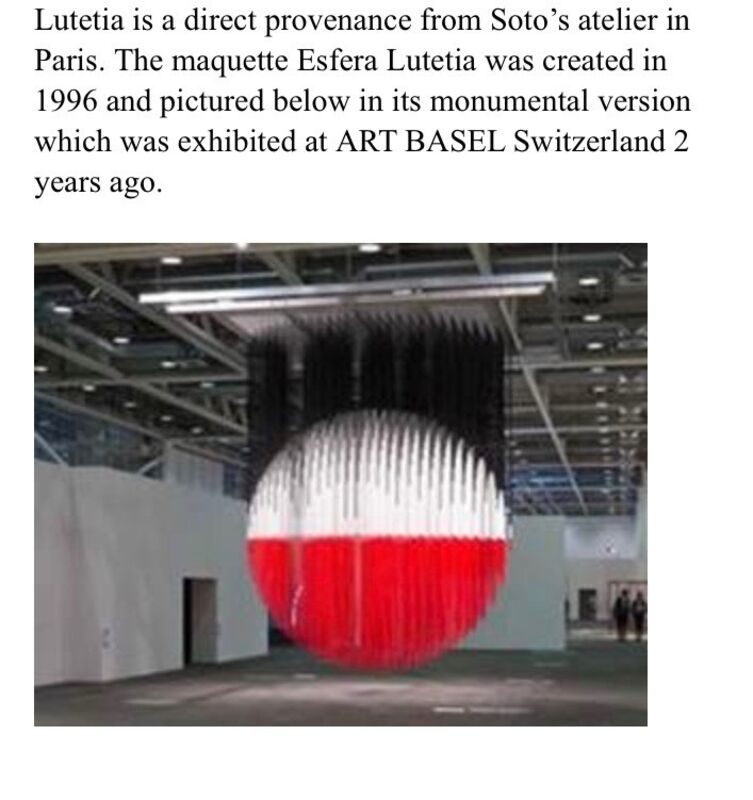 Jesús Rafael Soto, ‘Maqette de la Sphere Lutetia’, 1995-2014, Sculpture, Painted aluminum and Plexiglas, Mark Hachem Gallery