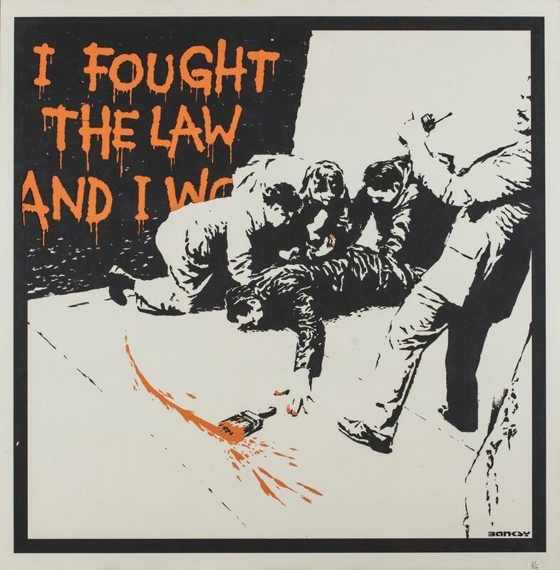 Banksy, ‘I fought the law’, 2005, Print, Silk-screen print in colours, Finarte