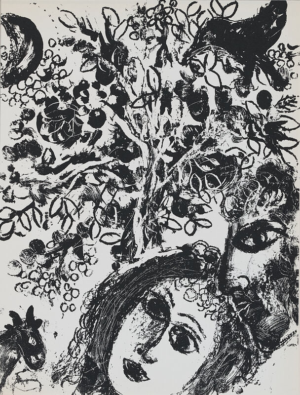 Marc Chagall, ‘Le couple devant l'arbre. The couple under the tree’, 1960, Print, Original lithograph, Pygmalion Art Gallery 