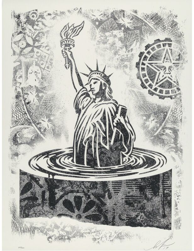 Shepard Fairey, ‘Damaged Stencil Series: People's Climate March’, 2017, Print, Offset print on paper, Taglialatella Galleries