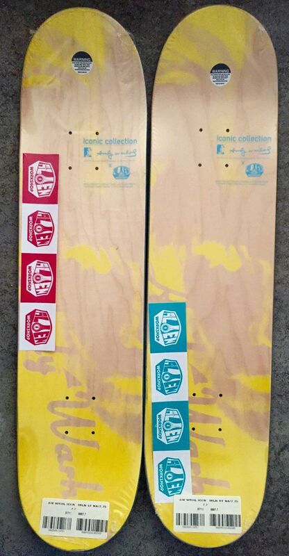 Andy Warhol, ‘Andy Warhol Marilyn Skateboard Decks (diptych/set of two) ’, ca. 2012, Ephemera or Merchandise, Screen Print On 7-Ply Canadian Maple Wood, Lot 180 Gallery