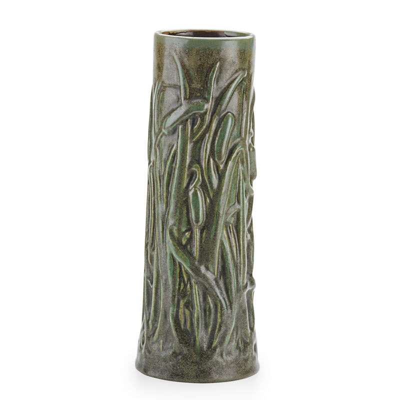 Fulper Pottery, ‘Fine and Rare Cattail Vase, Flemington, NJ’, 1910s, Design/Decorative Art, Fine And Rare Cattail Vase, Verte Antique Glaze, Rago/Wright/LAMA