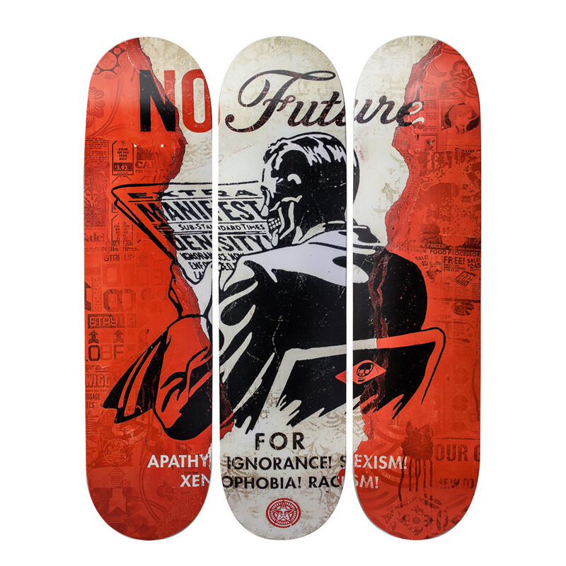 Shepard Fairey, ‘No Future Skateboards’, 2017, Design/Decorative Art, 7-ply Canadian Maplewood with screen-print, Artware Editions