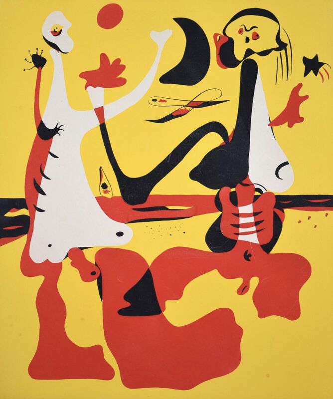 Joan Miró, ‘Personages devant la mere for D’Aci I D’Alla’, 1934, Other, Pochoir, Grob Gallery