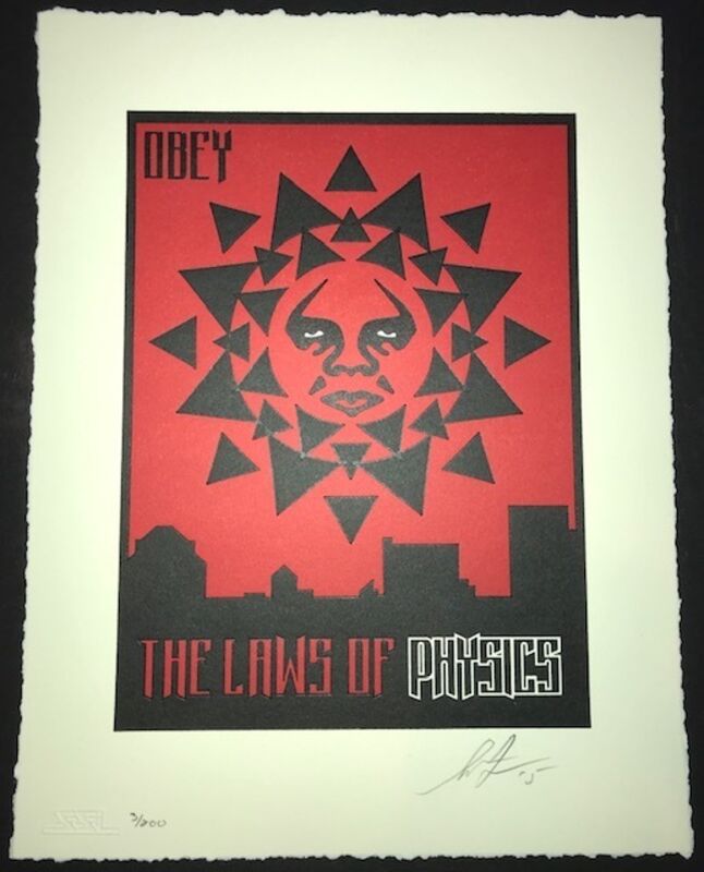Shepard Fairey, ‘Laws of Physics 97’, 2015, Print, Letterpress Edition, New Union Gallery