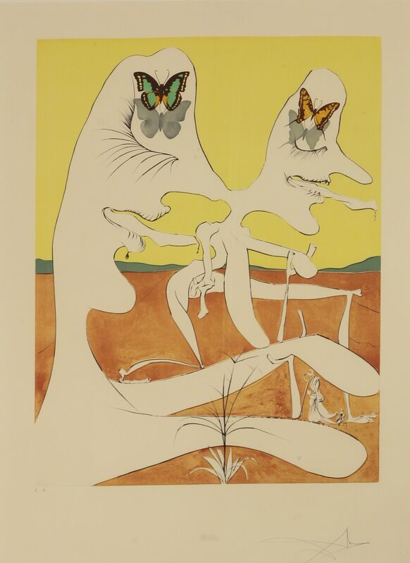Salvador Dalí, ‘Butterflies Of Anti-Matter’, Print, Etching and lithograph printed in colours, Sworders