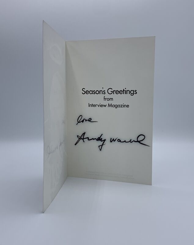 Andy Warhol, ‘Interview Christmas Card (Signed)’, ca. 1985, Ephemera or Merchandise, Ink, card, Artificial Gallery