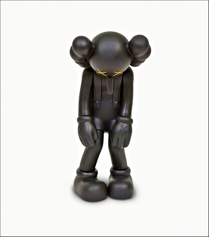 KAWS, ‘Small Lie Companion (Black), Limited Edition Companion’, 2017, Sculpture, Vinyl and Paint. Stated Limited Edition, Exact Number Unknown., Alpha 137 Gallery Gallery Auction