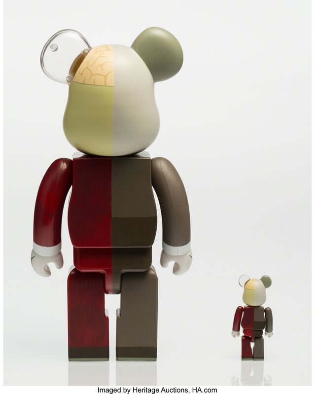 KAWS, ‘BE@RBRICK Dissected Companion 100% and 400% (Red) (two works)’, 2008, Other, Painted cast vinyl, Heritage Auctions