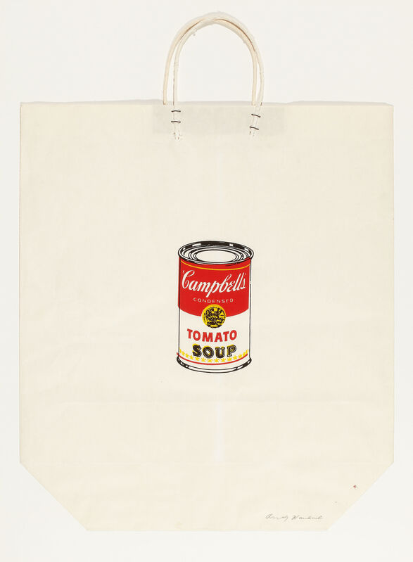 Andy Warhol, ‘Campbell's Soup Can on Shopping Bag’, 1964, Print, Silkscreen, paper, pencil, Artificial Gallery