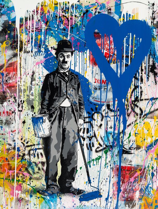 Mr. Brainwash, ‘Chaplin’, 2018, Painting, Screenprint, acrylic, and spray paint on wove paper, Heritage Auctions