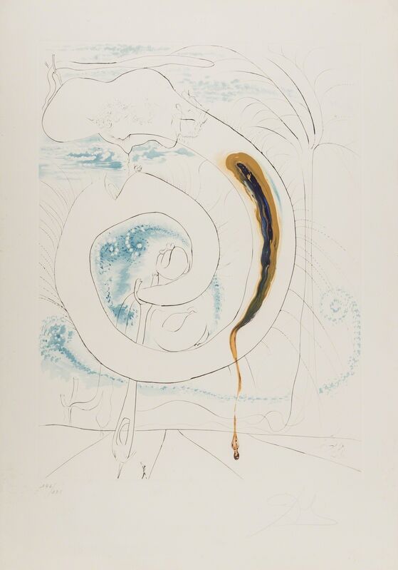 Salvador Dalí, ‘Vision Planetaire et scatologique, the Conquest of the Cosmos (M.&L.645)’, 1974, Print, Etching with drypoint and lithograph printed in colours, Forum Auctions