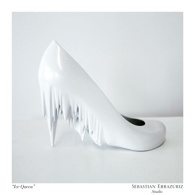 Sebastian Errazuriz, ‘Ice Queen, Sophie from the series "12 Shoes for 12 Lovers"’, 2013, Design/Decorative Art, 3-D printed ABS plastic, resin, and acrylic paint, Museum of Arts and Design