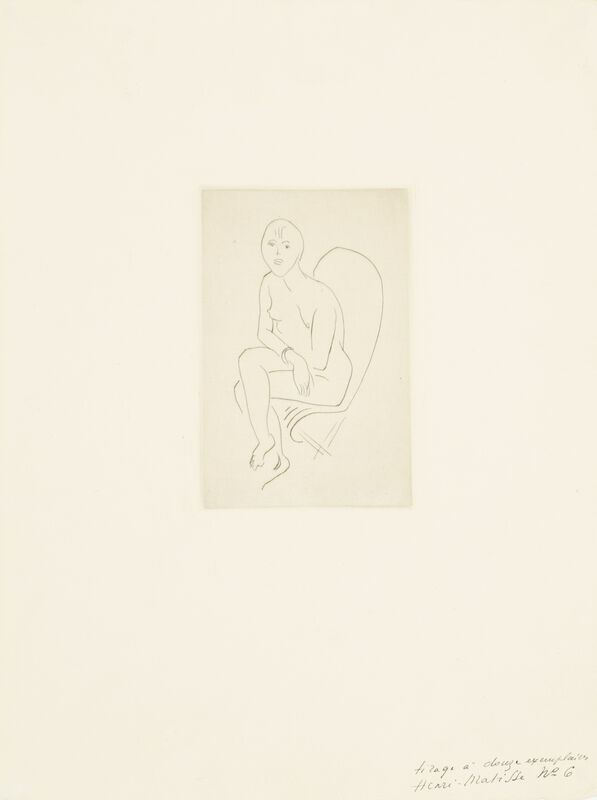 Henri Matisse, ‘Nu au bracelet’, 1913-1914, Print, Dry-point on paper, Bernard Jacobson Gallery