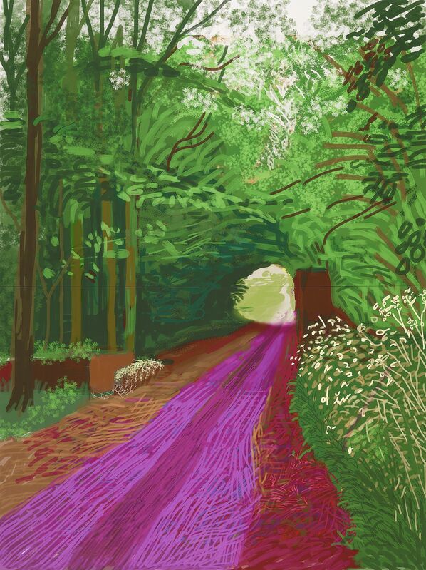David Hockney, ‘The arrival of spring in Woldgate, East Yorkshire in 2011 (twenty eleven)– 31 May, No. 1 (900)’, 2011, Print, IPad drawing printed on 6 sheets of paper mounted on Dibond, National Gallery of Victoria 