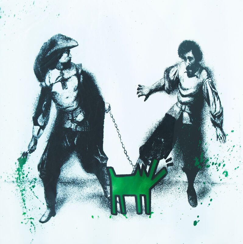 Mr. Brainwash, ‘Watch Out (Green)’, 2019, Print, Screenprint in colours with hand finished spray paint and stencil on wove paper: Unique, Galloire