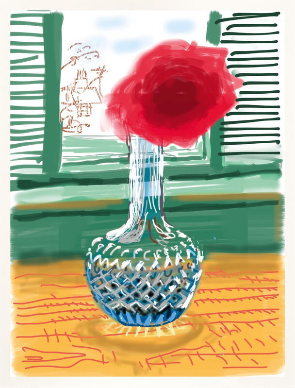 David Hockney, ‘Rose, iPad Drawing’, 2019, Print, 8 colour inkjet print on cotton-fiber archival paper, Oliver Clatworthy Gallery Auction