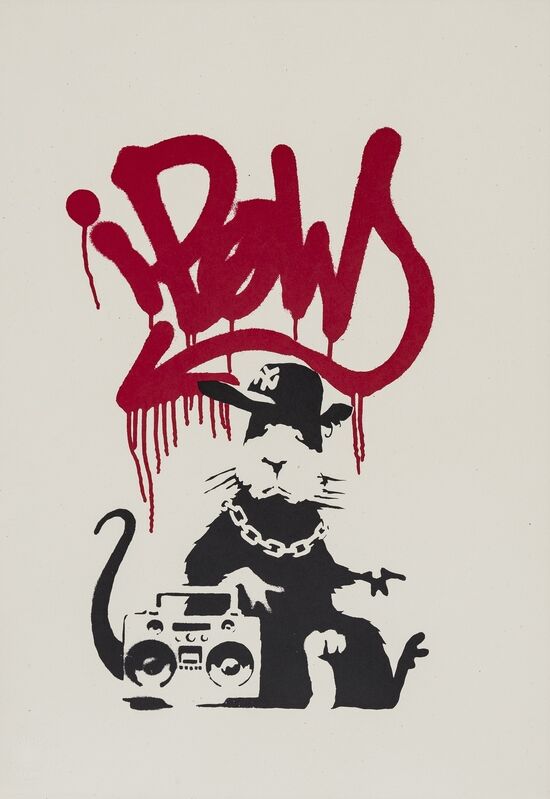 Banksy, ‘Gangsta Rat’, 2004, Print, Screenprint in colours, Forum Auctions