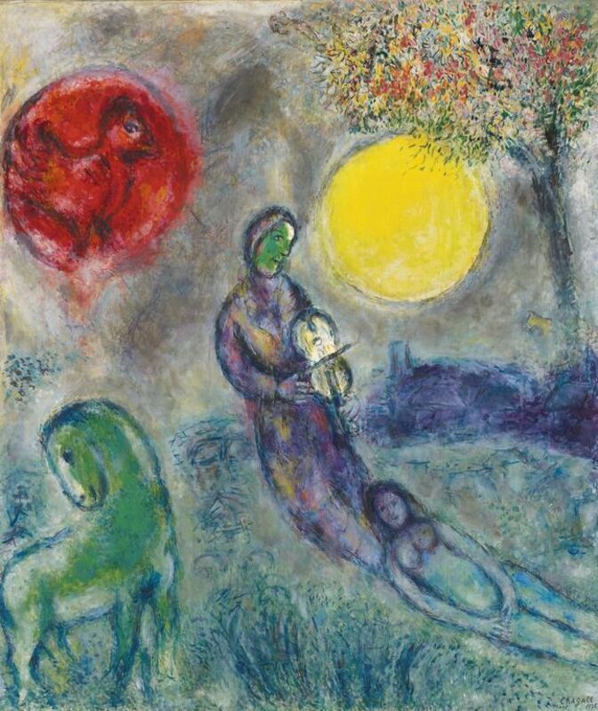 Marc Chagall, ‘Le Violoniste sous la Lune’, 1975, Painting, Oil on canvas, David Benrimon Fine Art