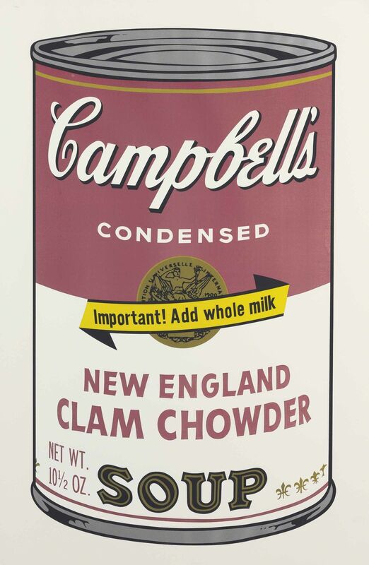 Andy Warhol, ‘New England Clam Chowder, from Campbell's Soup II’, 1969, Print, Screenprint in colors, on smooth wove paper, Christie's