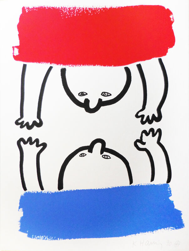 Keith Haring, ‘Story of Red and Blue XV ’, 1989, Print, Screen Print, Pop Fine Art