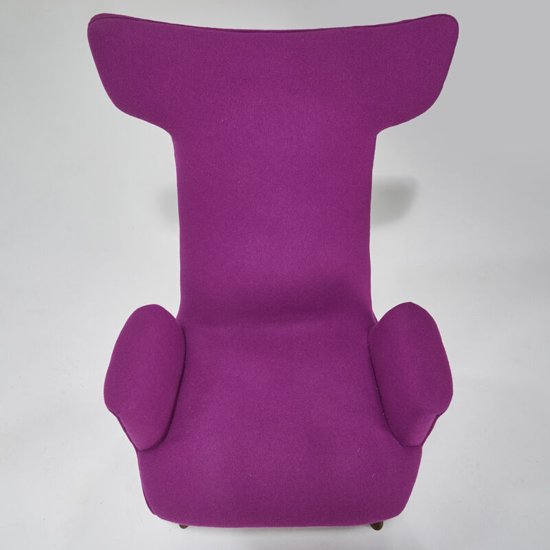 Vladimir Kagan, ‘Wing lounge chair (no. 503), USA’, Design/Decorative Art, Sculpted walnut, wool, Rago/Wright/LAMA