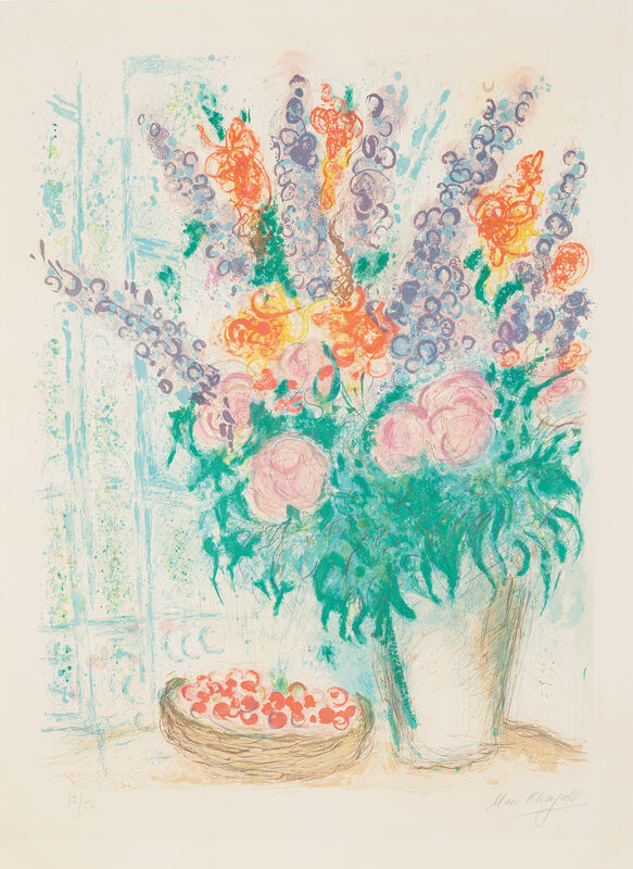 Marc Chagall, ‘La Grand bouquet (The Large Bouquet) (M. 384)’, 1963, Print, Lithograph in colours, on BFK Rives paper, with full margins., Phillips