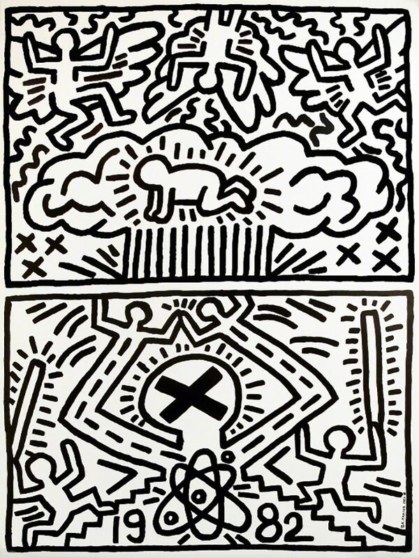 Keith Haring, ‘Keith Haring 1982 Nuclear Disarmament poster ’, 1982, Print, Offset lithograph, Lot 180 Gallery