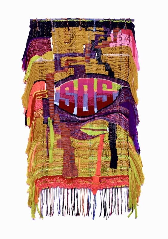 Terri Friedman, ‘SOS’, 2017, Textile Arts, Wool, acrylic, metallic fibers, Cheryl Numark Fine Art