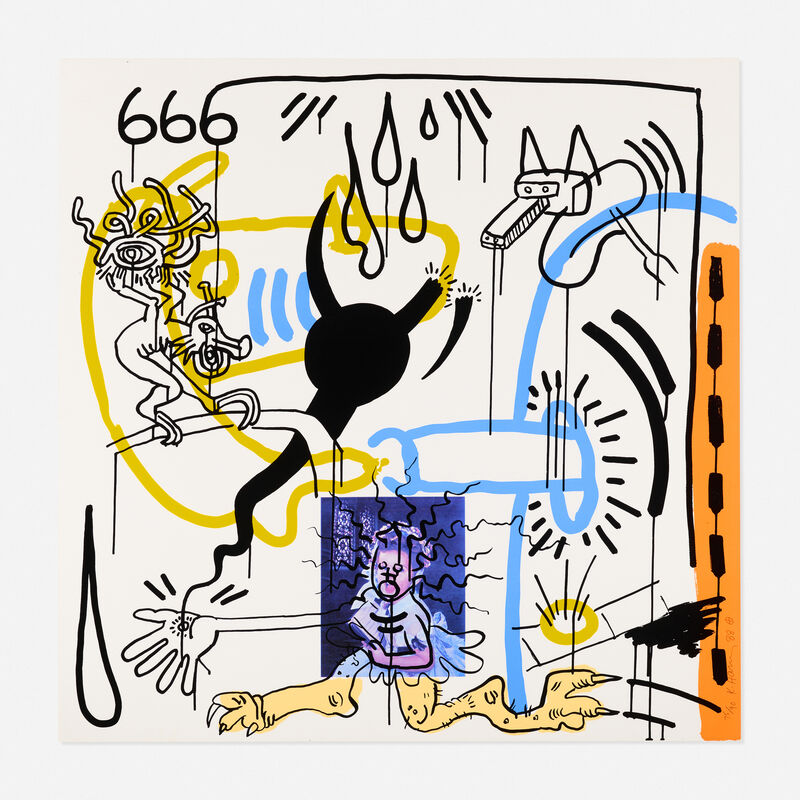 Keith Haring, ‘Apocalypse 8 from the Apocalypse series’, 1988, Print, Screenprint in colors, Rago/Wright/LAMA