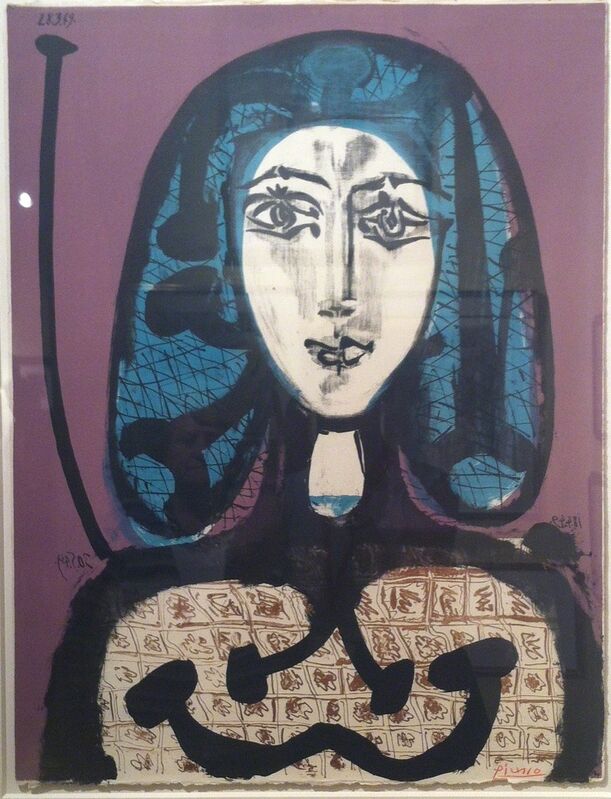 Pablo Picasso, ‘La femme a la fesille, femme aux cheveux verts’, 1949, Print, Color lithograph, Ruth Ziegler Fine Arts Ltd.