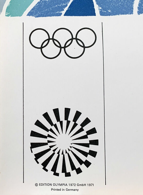 David Hockney, ‘Olympische Spiele Munchen, Official Olympic Artist Poster’, 1972, Posters, OrigInal Olympic Event Artist Poster, David Lawrence Gallery