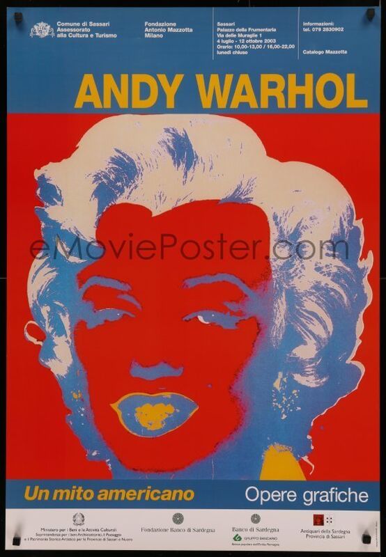 Andy Warhol, ‘Andy Warhol Italian Museum Exhibition Poster’, 2003, Ephemera or Merchandise, High Quality Lithographic Museum Exhibition Poster, David Lawrence Gallery