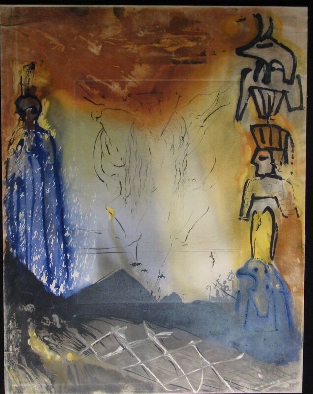 Salvador Dalí, ‘Mosses & Monotheism Nightmare of Moses ’, 1975, Print, Etching on Soft Glove Sheepskin, Fine Art Acquisitions Dali 