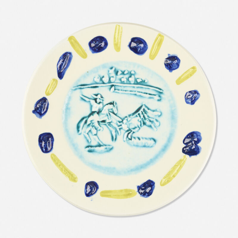 Pablo Picasso, ‘Picador plate’, 1953, Design/Decorative Art, Glazed white earthenware clay with engobe decoration, Rago/Wright/LAMA