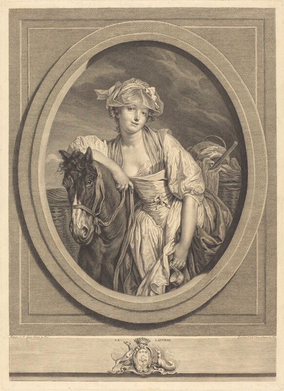 Jean Charles Levasseur after Jean-Baptiste Greuze, ‘La laitiere’, 1783, Print, Etching and engraving, National Gallery of Art, Washington, D.C.