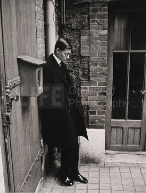 Loomis Dean, ‘Yves St. Laurent after Attending  Christian Dior's Funeral’, 1957, Photography, Silver Gelatin Print, Contessa Gallery