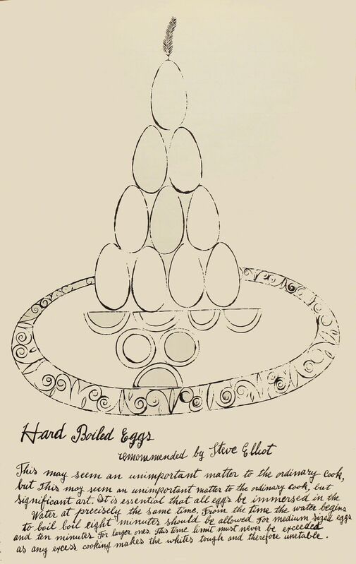 Andy Warhol, ‘Hard Boiled Eggs’, 1959, Print, Offset lithograph, Woodward Gallery