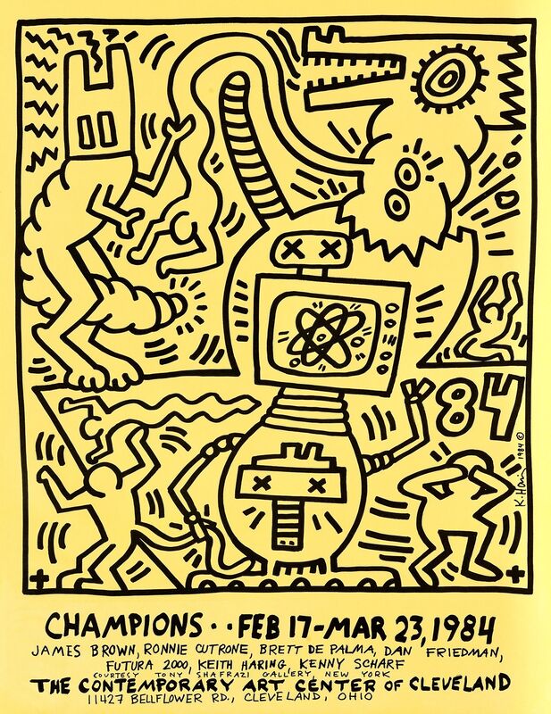 Keith Haring, ‘Keith Haring Champions: Contemporary Art Center of Cleveland poster ’, 1984, Posters, Offset lithograph, Lot 180 Gallery