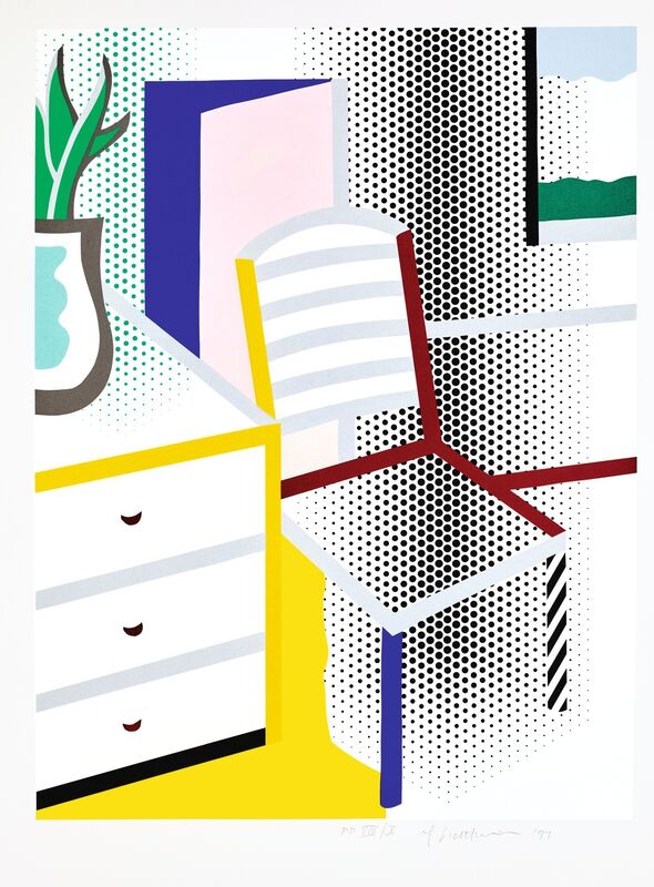 Roy Lichtenstein, ‘Interior with Chair (C. 309)’, 1997, Print, Screenprint in colors on Somerset textured paper, DANE FINE ART