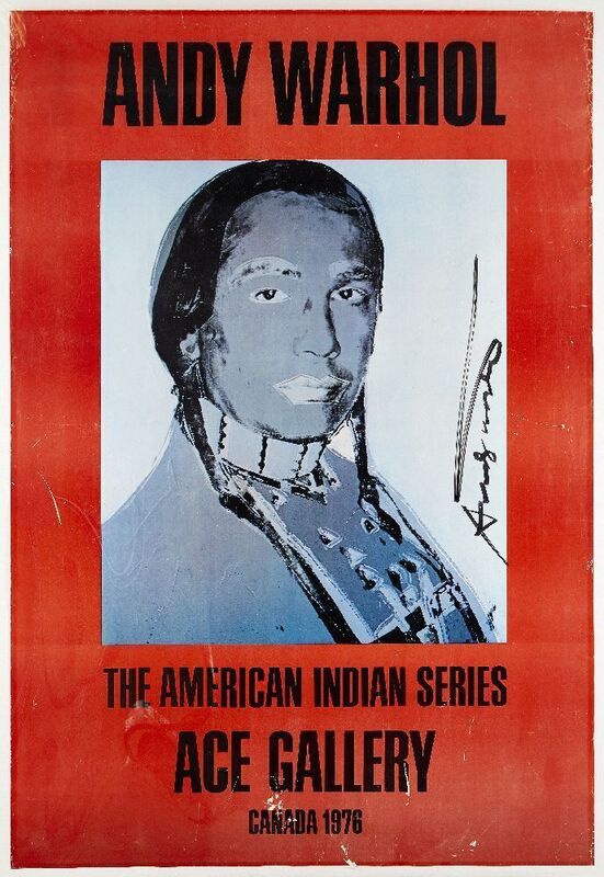 Andy Warhol, ‘The American Indian series (Red)’, 1981, Ephemera or Merchandise, Offset lithographic poster in colours on thin wove, Roseberys