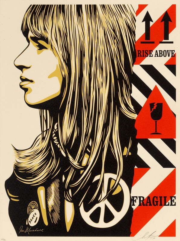 Shepard Fairey, ‘Fragile Peace’, 2017, Print, Screenprint in colors on speckled cream paper, Heritage Auctions