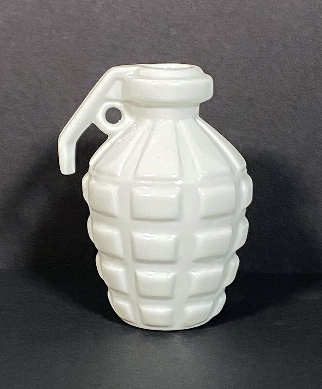 Banksy, ‘'Pomegrenade' Ceramic Vase’, 2020, Ephemera or Merchandise, Glazed white, ceramic grenade vase., Signari Gallery