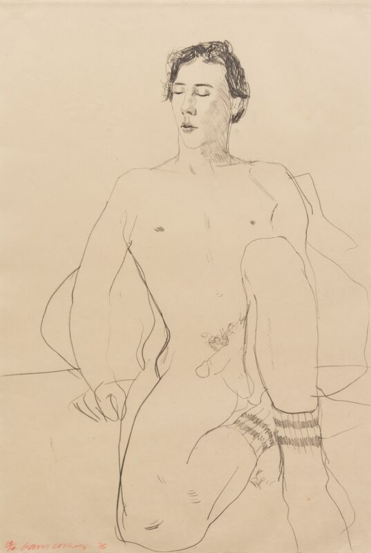 David Hockney, ‘Gregory with Gym Socks’, 1976, Print, Lithograph, Hindman