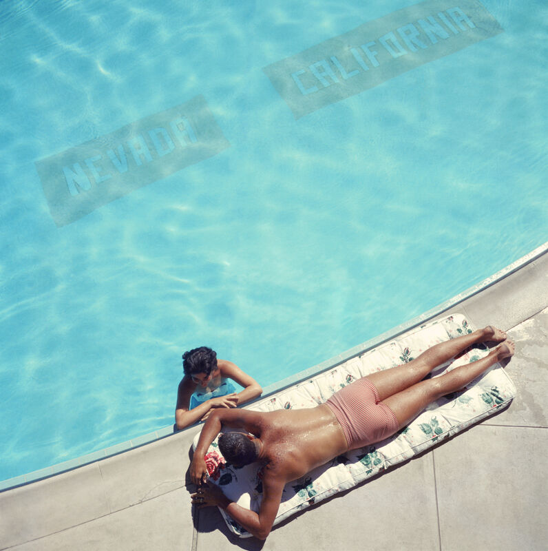 Slim Aarons, ‘Slim Aarons 'Lake Tahoe Couple' (Slim Aarons Estate Edition, Poolside)’, 1959, Photography, Lambda, Undercurrent Projects