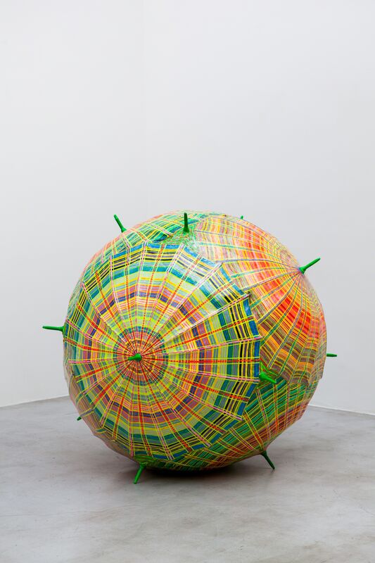 Delson Uchôa, ‘Satélite Novelo [Satellite Clew]’, 2013, Sculpture, Acrylic on polyester Chinese parasols, Zipper Galeria