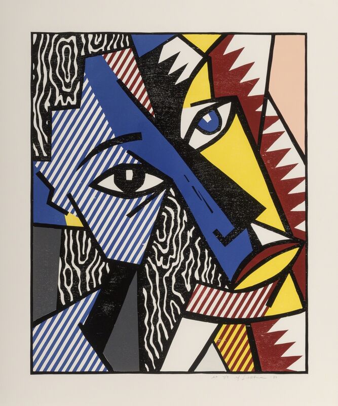 Roy Lichtenstein, ‘Head, from Expressionist Woodcut Series’, 1980, Print, Woodcut with embossing on Arches Cover paper, Fine Art Mia